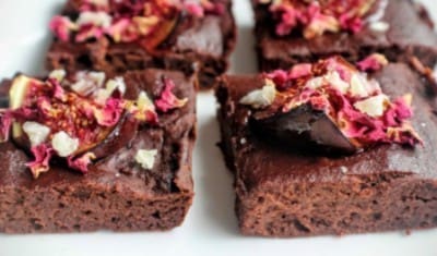 Fig orange & ginger brownies