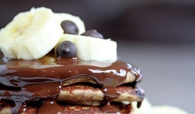 banana choc chip pancakes