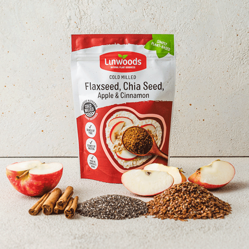 Flaxseed, Chia Seed, Apple & Cinnamon ingredients