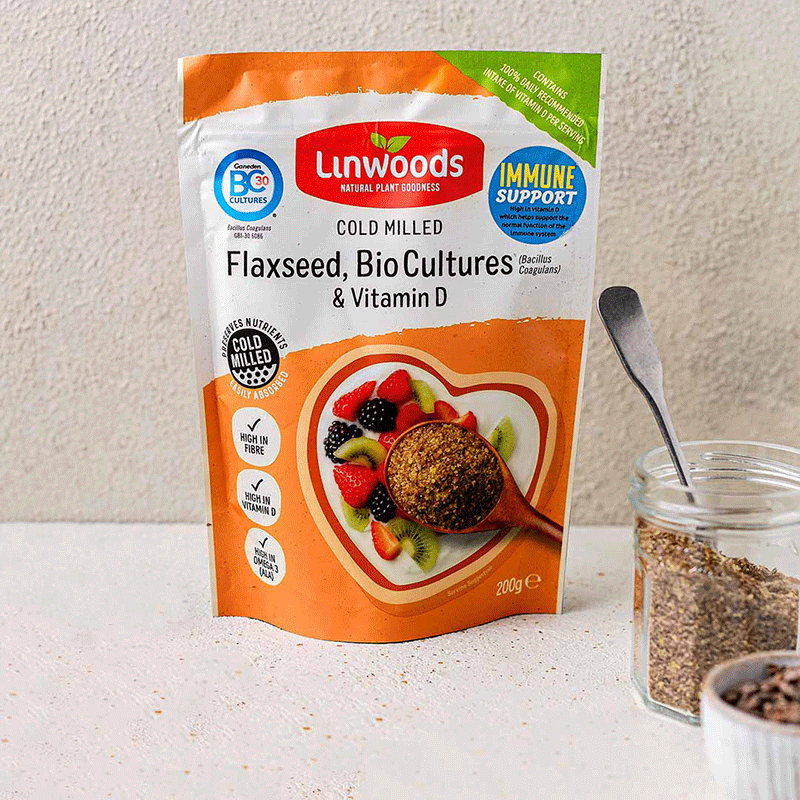 Milled Flaxseed with Bio Cultures & Vitamin D to help support Immune System