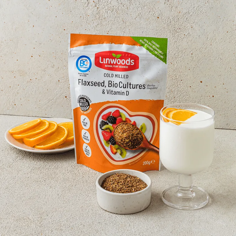 Flaxseed, Biocultures, Vitamin D